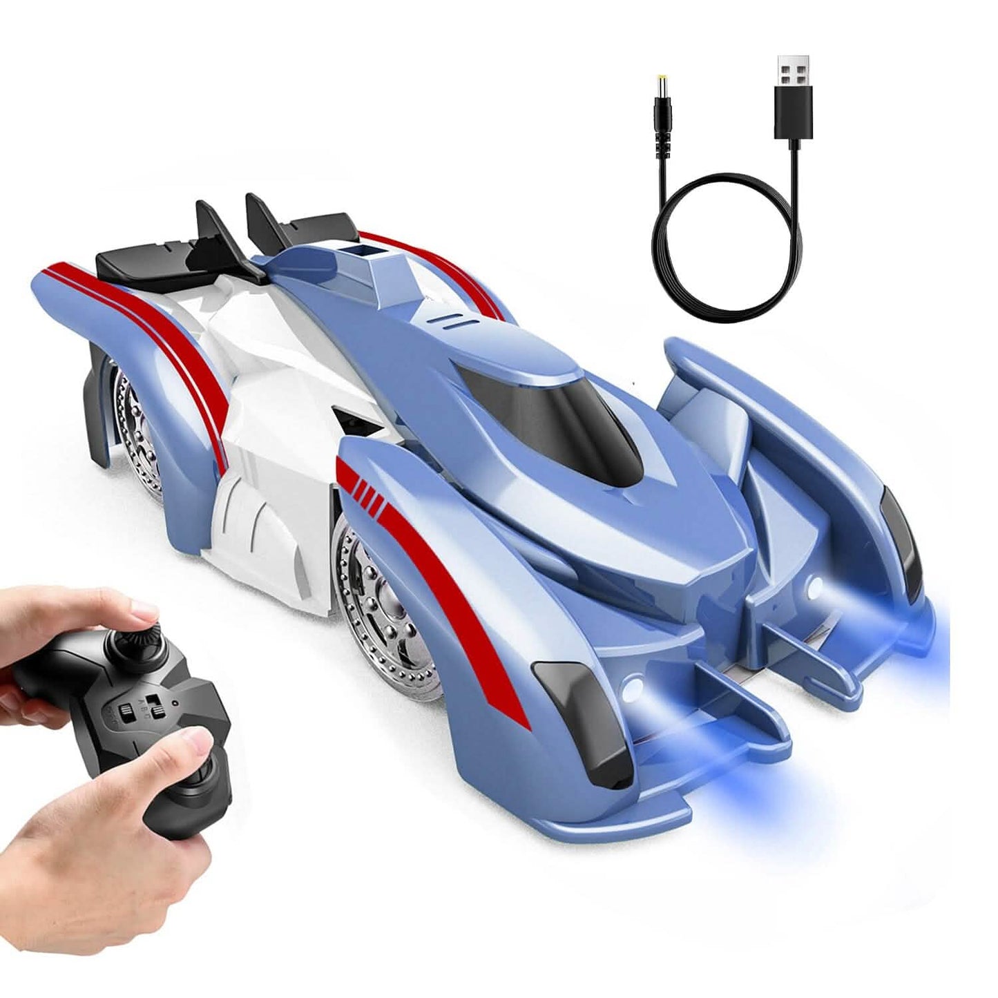 360¬∞ Rotating Electric Wall Climbing Remote Control Dual Mode Car
