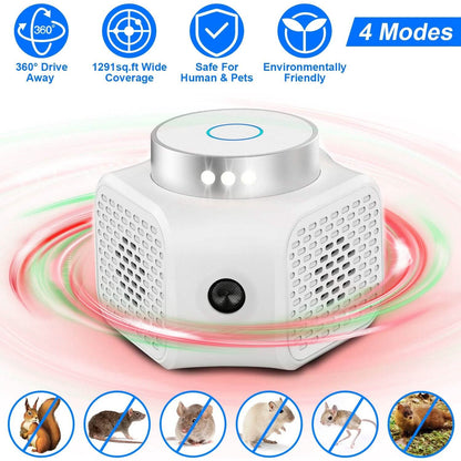 360° Ultrasonic Rodent Chaser Electronic Plug-in Mouse Control