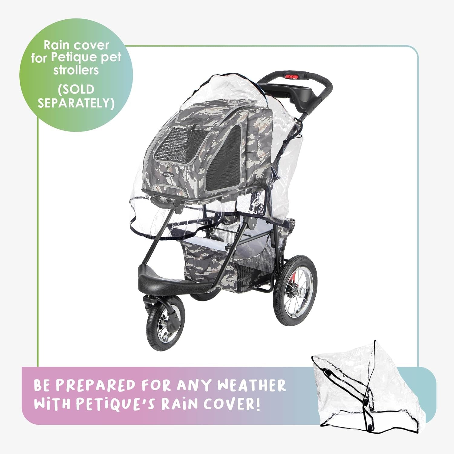 5-In-1 Complete Travel System with PET Carrier and PET Stroller - Pink Camo (Army Camo)