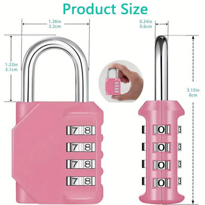 4-Digit Waterproof Zinc Alloy Combination Padlock