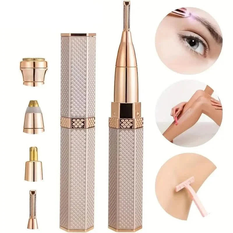 4-in-1 Facial Electric Hair Removal Painless Shaver Rechargeable Full Body Epilator