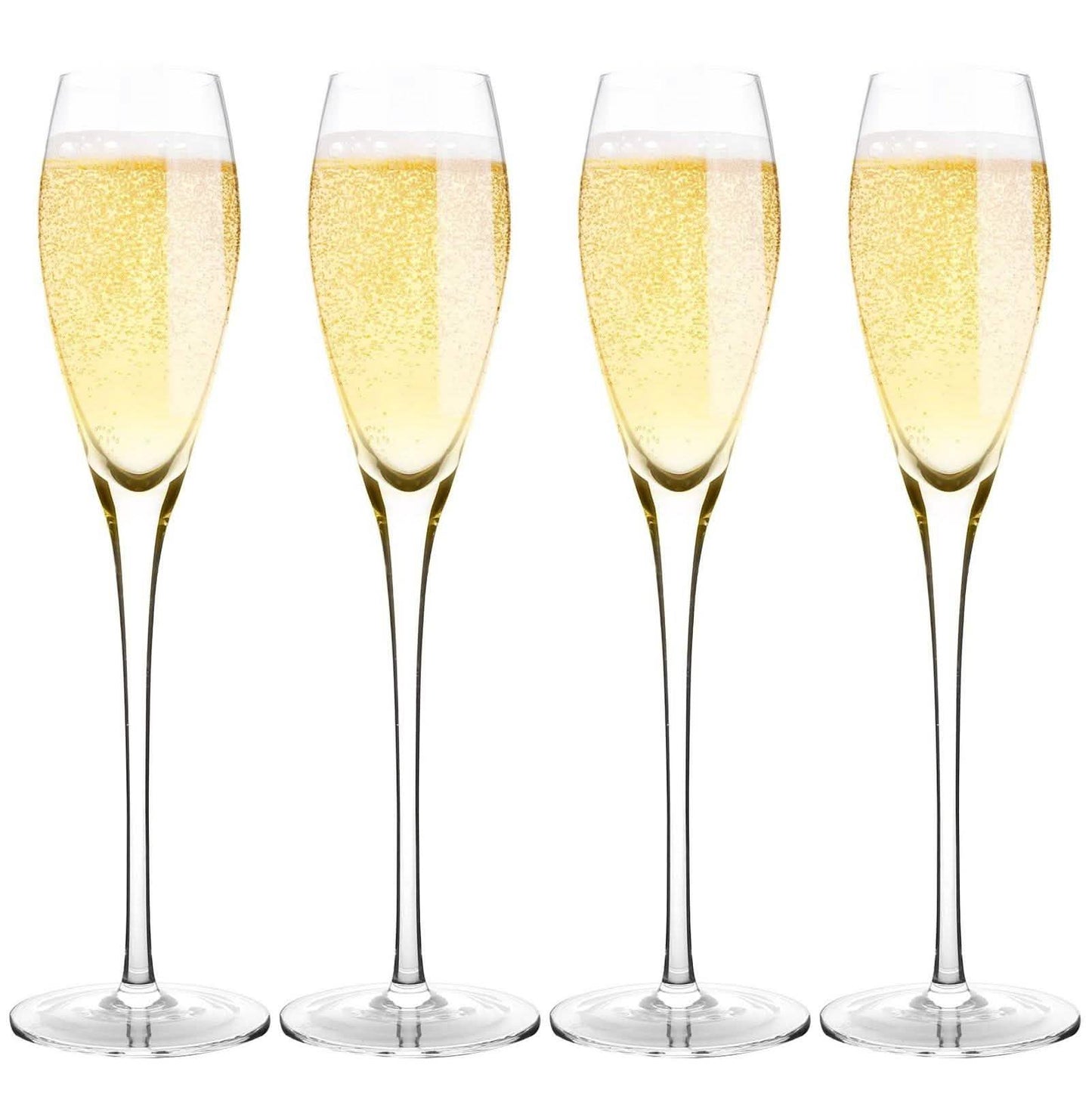 4-Pack: Bella Vino Standard Hand Blown Crystal Red/White Wine Glasses