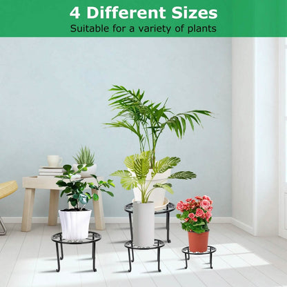 4-Pack: Iron Plotted Plant Stands