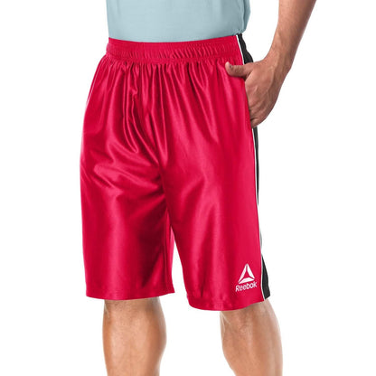 4-Pack: Reebok Men's Two Toned Athletic Performance Dazzle Shorts With Pockets