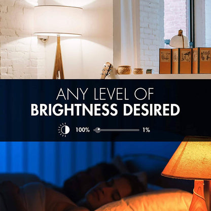 4-Pack: Smart WiFi LED Light Bulb with White and Color Changing Light Bulb