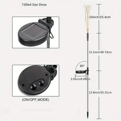 4-Pack: Solar Lights Outdoor, Warm White Garden Lights