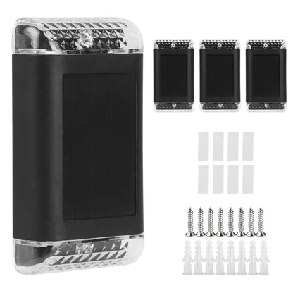 4-Pack: Solar Powered Wall Sconce Light IP55 Rechargeable Optical Sensor Lamp