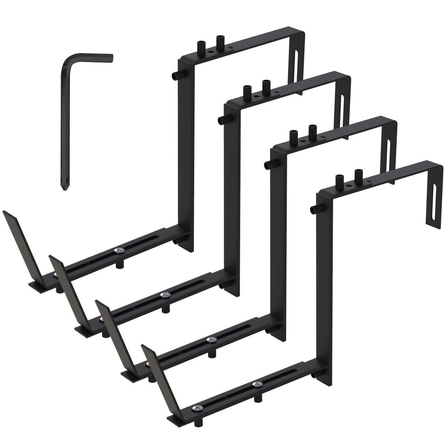 4-Piece: Adjustable Planter Box Brackets
