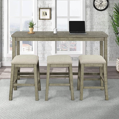 4-Piece: Counter Height Bar Table Set