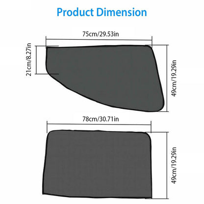 4-Piece: Front Rear Car Window Magnet Covers
