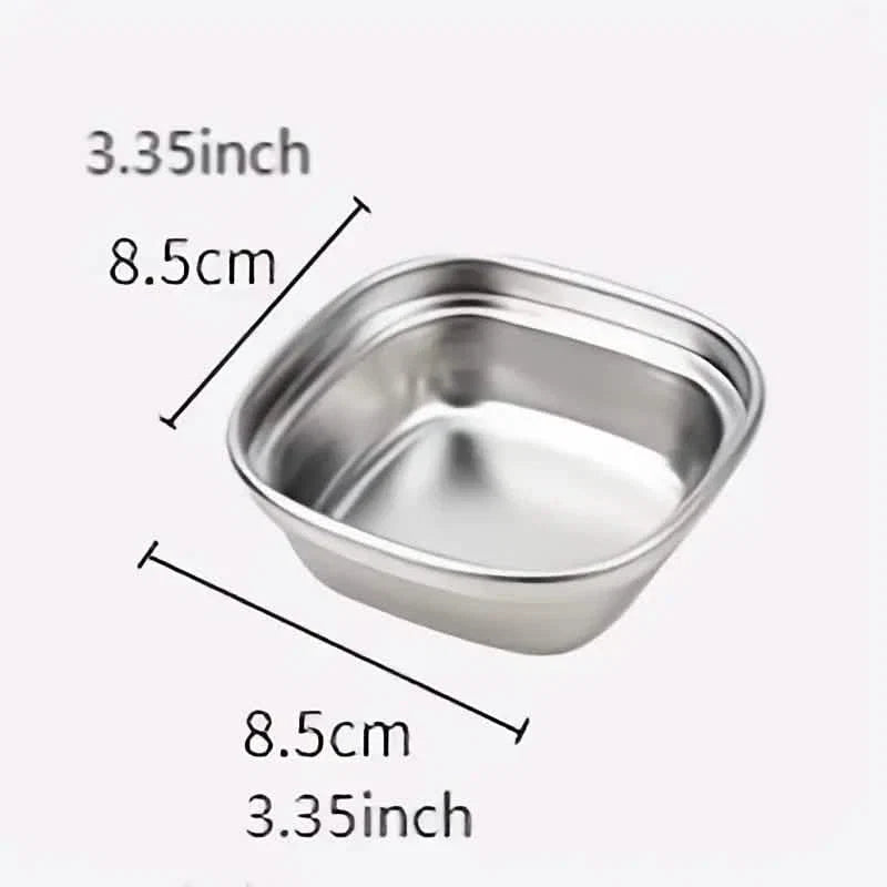 4-Piece Set: Stainless Steel Sauce Dish