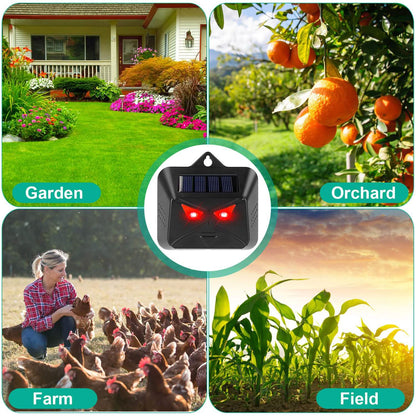 4-Piece: Solar Predator Control Light