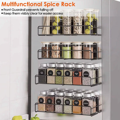 4-Piece: Strong Magnetic Spice Rack Organizer