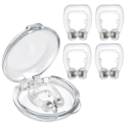 4-Pieces: Magnetic Nose Clip Anti Snoring Device
