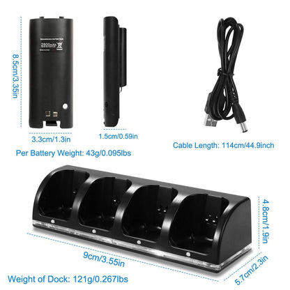 4 Remotes Charging Dock