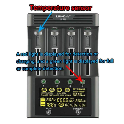 4 Slots Independent Charging Battery Charger