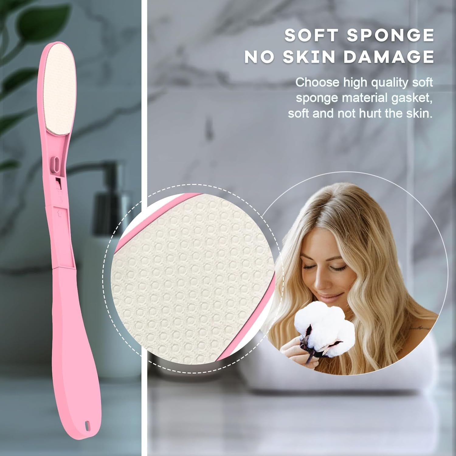 Foldable Lotion Applicator for Back | Portable Sunscreen & Tanning Applicator, Back Scratcher. Easily Apply Moisturizer, Cream & Ointment for Seniors and Women.