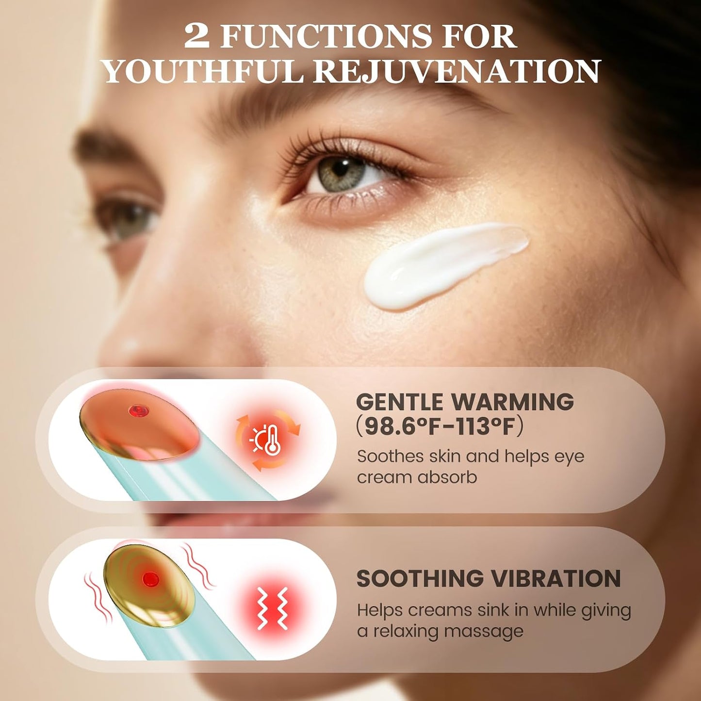 Eye Lift Wand, 3 Modes Eye Massager Wand, Eye Massager for Dry Eyes, Dark Circles and Puffiness, Eye Lifting Device for Fine Lines, Blue