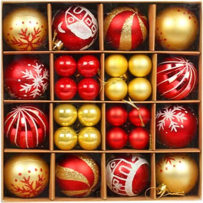 44-Piece Set: Christmas Decoration Colorful Ball Gift Box Set