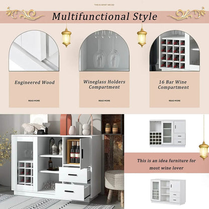 47" Console Dining Table Buffet Sideboard