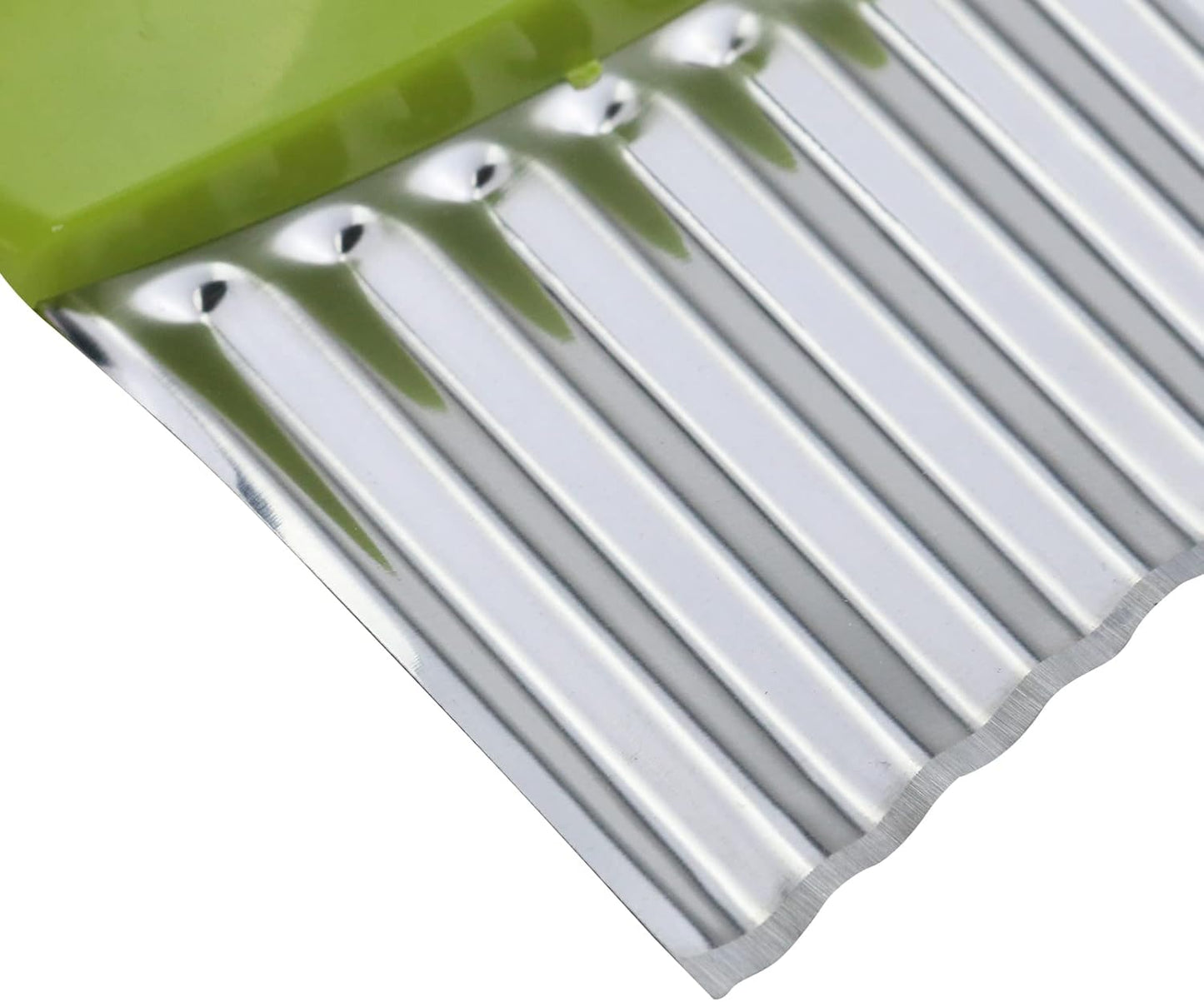Stainless Steel Potato Carrot Chip Vegetable Crinkle Wavy Chopper Cutter French Fry Slicer 1 Pack/Set, Green