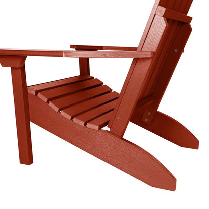 Classic Wesport Rustic Red Recycled Plastic Adirondack Chair