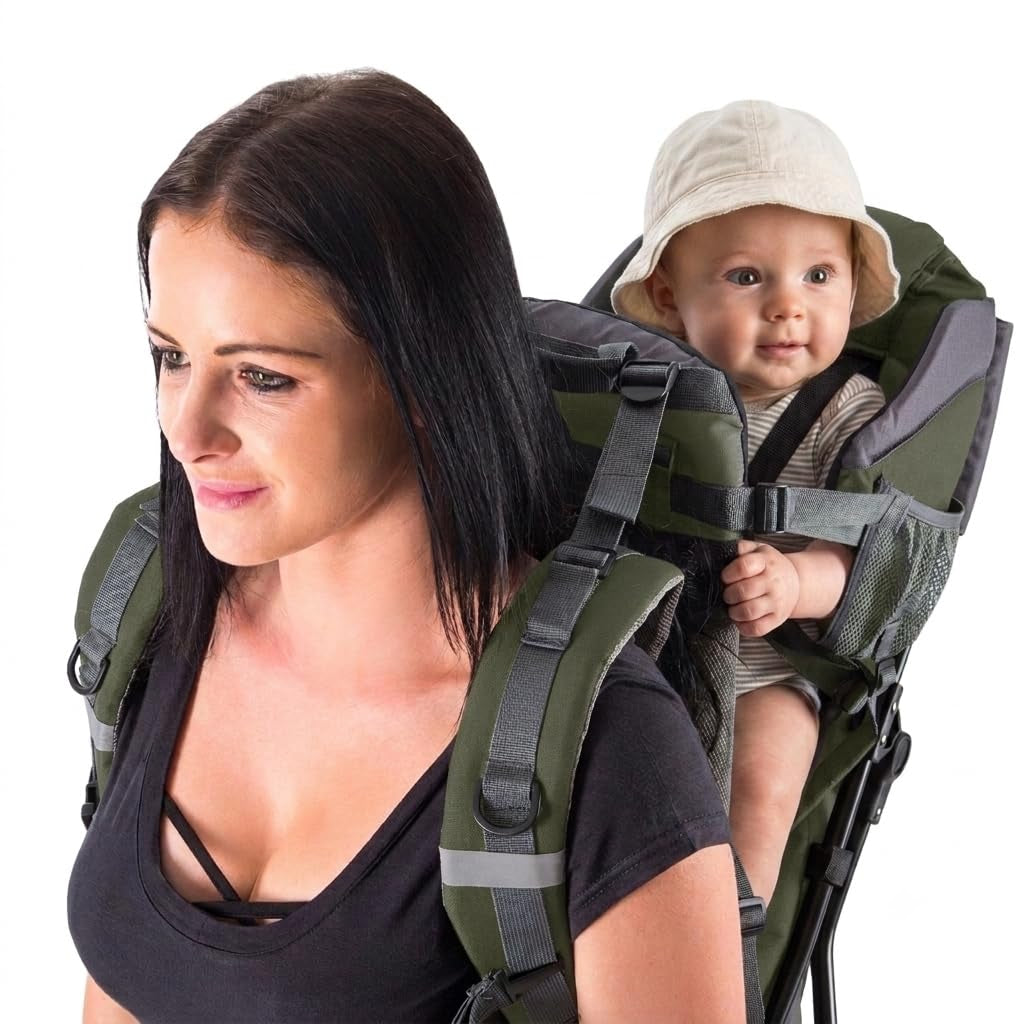 Hiking Baby Carrier Backpack - Toddler & Child Carrier | Includes Diaper Change Pad, Insulated Pocket, and Sun & Rain Hood to Keep Your Child Comfortable on the Trail. up to 40 Lbs.