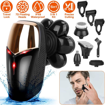 5-in-1 Rechargeable Cordless Trimmer Shaver Kit