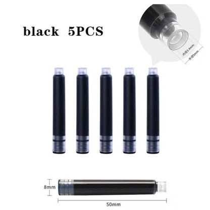 5-Pack: Fashion Color Student Office Fountain Pen School Stationery Supplies Ink Pens