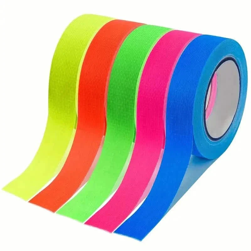 5-Pack:  Fluorescent Light Tape for Party Decorations, Birthdays & Crafts