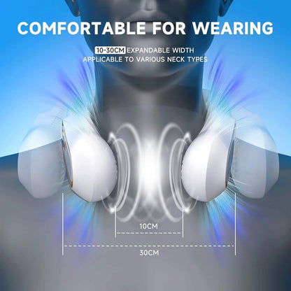 5 Speeds Adjustable USB Rechargeable Battery Powered Personal Neck Fan