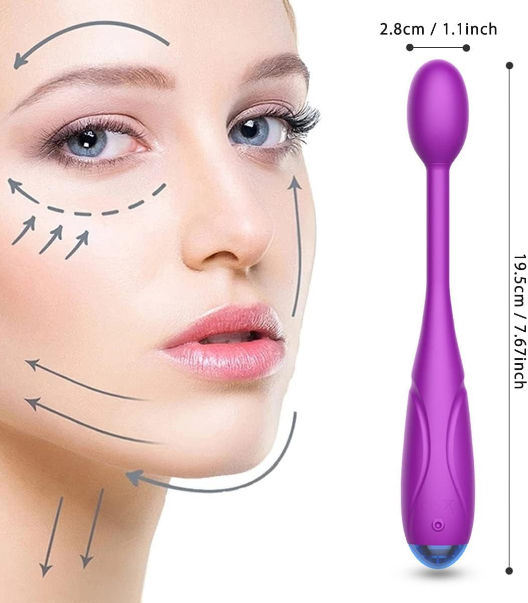 Handheld Massager Wand with Waterproof & Rechargeable & Personal Vibration Massager for Relieving Eyes Dark Circles,Puffiness,Fatigue -Purple