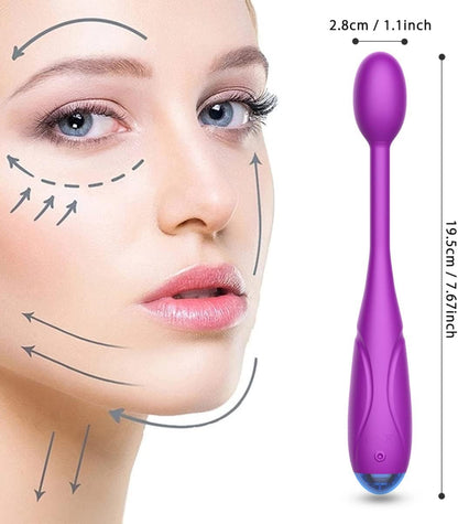 Handheld Massager Wand with Waterproof & Rechargeable & Personal Vibration Massager for Relieving Eyes Dark Circles,Puffiness,Fatigue -Purple