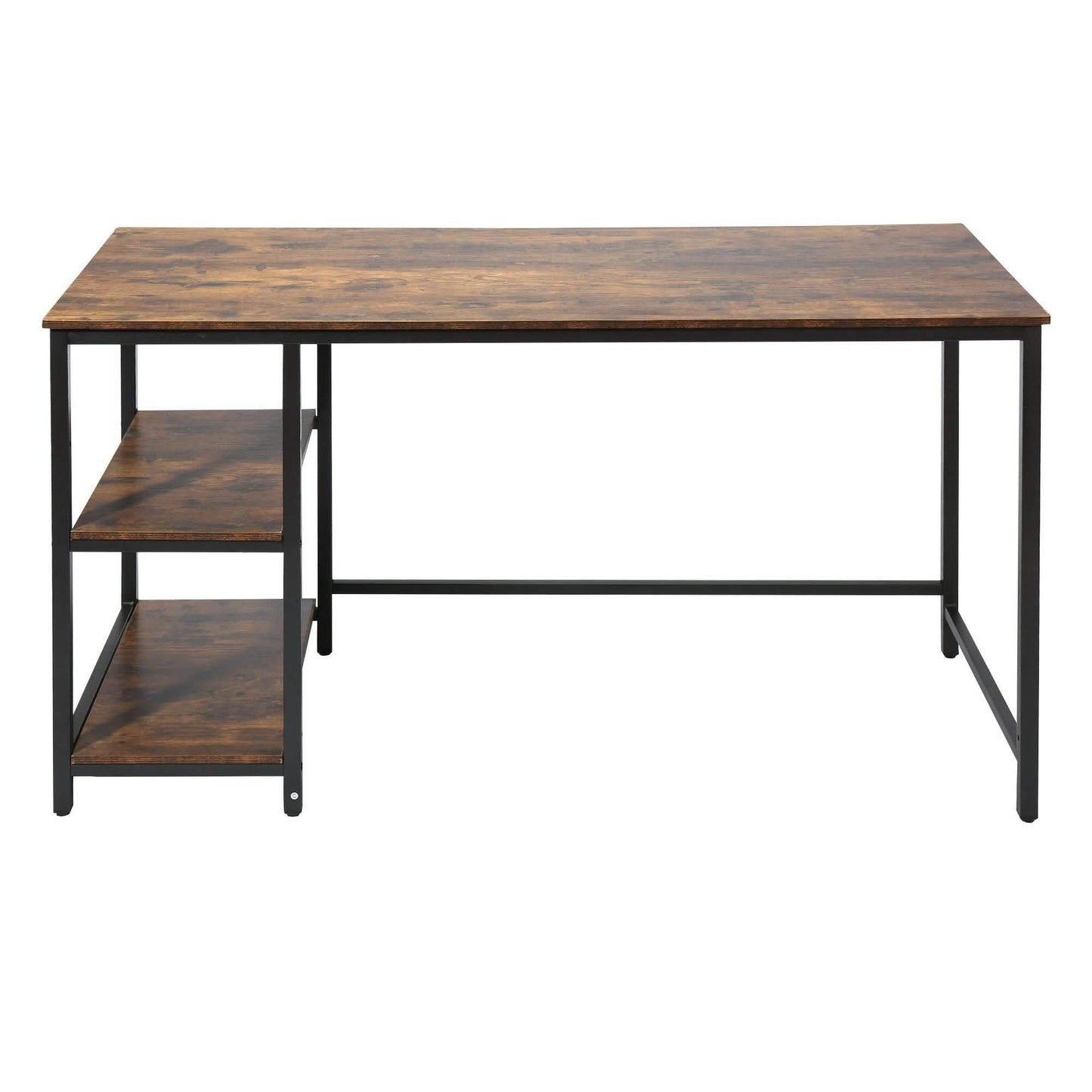 55" Rectangular Desk with Storage Shelves