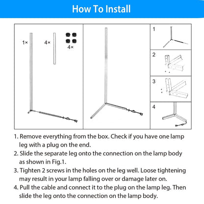 56" Floor LED Light Standing Lamp