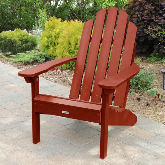 Classic Wesport Rustic Red Recycled Plastic Adirondack Chair