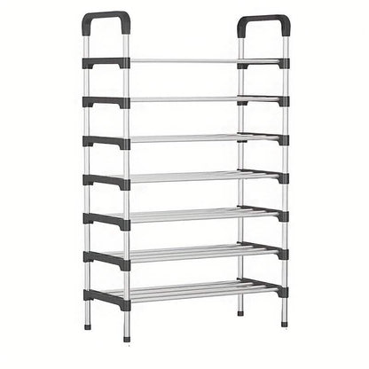 7-Tier Iron Shoe Rack – Space-Saving, Floor-Standing
