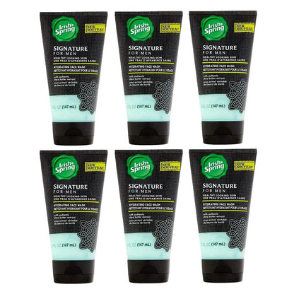 6-Pack: Irish Spring Signature for Men Hydrating Face Wash 5 Oz