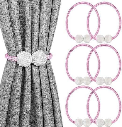 6-Pack: Magnetic Curtain Tiebacks, Decorative Curtain Holdbacks