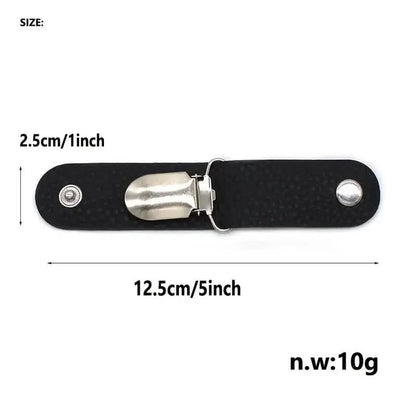 6-Piece: Hat Clip for Summer Travel on Bag Luggage PU Leather Hat