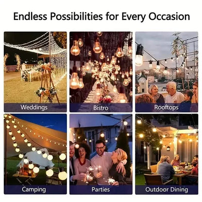 60FT Solar String Lights With USB Port & Remote Control