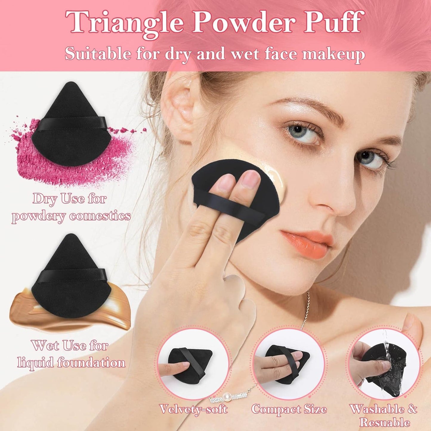 Disposable Applicators Kit with Makeup Puff, Mixing Palette, Artist Supplies, Accessories, Mascara Wands, Lip Brushes, Hair Clips, Powder Puffs for Face with Storage Box