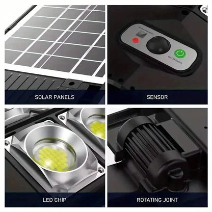 Bright Solar Street Light with Wide Angle Motion Sensor and Remote Control
