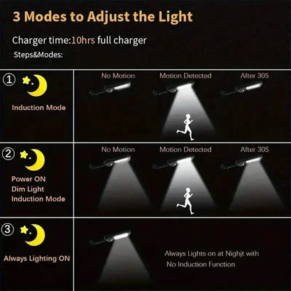 6500K Bright LED Solar Wall Light 3 Lighting Mode Light