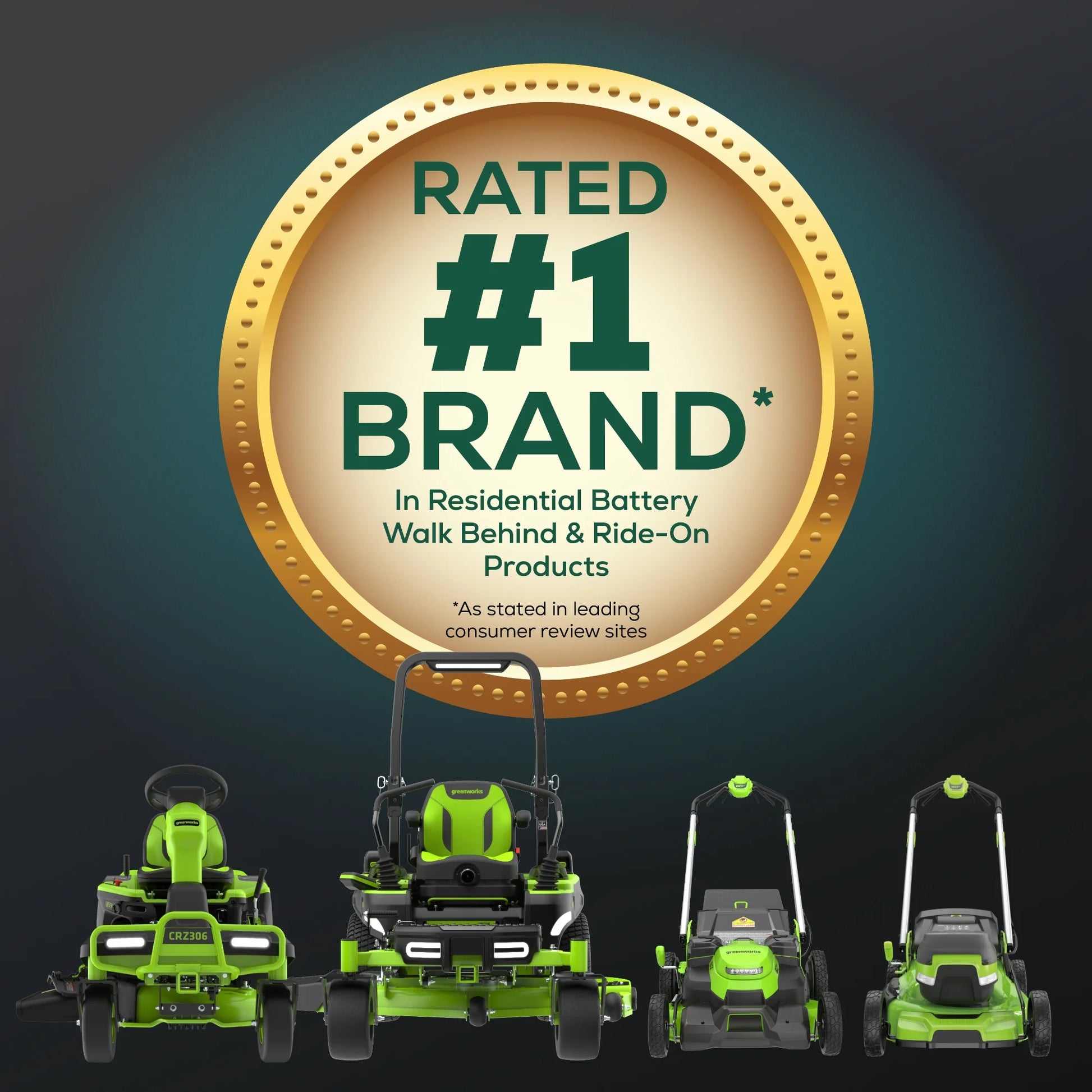 60V 42" Cordless Battery Crossovert Riding Lawn Mower with Six (6) 8.0Ah Batteries & Three (3) Dual Port Turbo Chargers 7409002