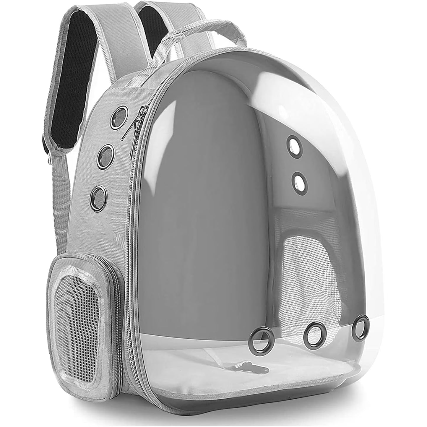 Cat Carrier Backpack, Space Capsule Pet Bag Hiking Backpack, Pets and Small Dogs, Airline-Approved for Travel, Hiking, Walking & Outdoor Use, Gray
