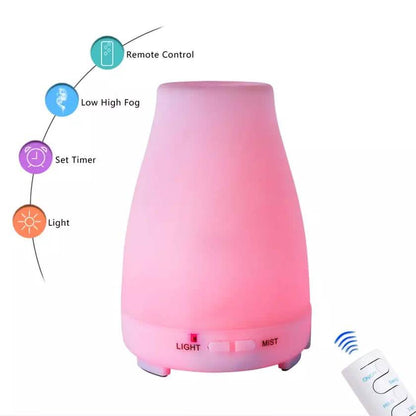 7 Color LED 200ML Ultrasonic Essential Oil Aroma Diffuser and Humidifier with Remote