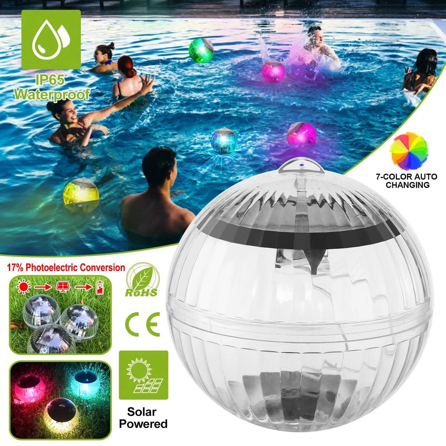7 Color Solar LED Floating Lights