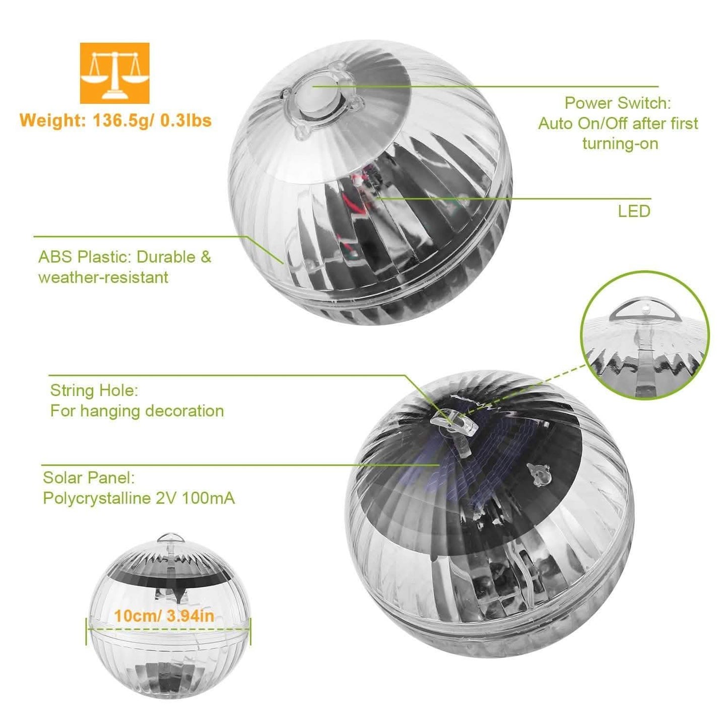 7 Color Solar LED Floating Lights