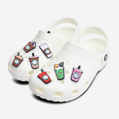7-Piece: Frappucino Croc Shoe Charms Set